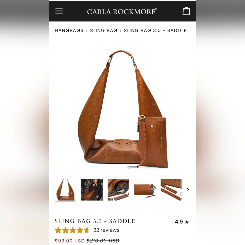 CARLA ROCKMORE SaddleSling Bag 3.0 NEW